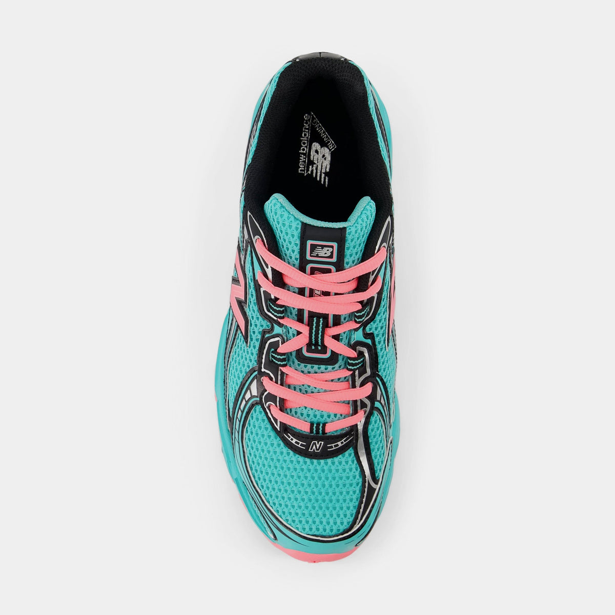 Exclusive 740v2 Mens Running Shoes (Cyber Jade/Black/Pink) — 4 — Side View