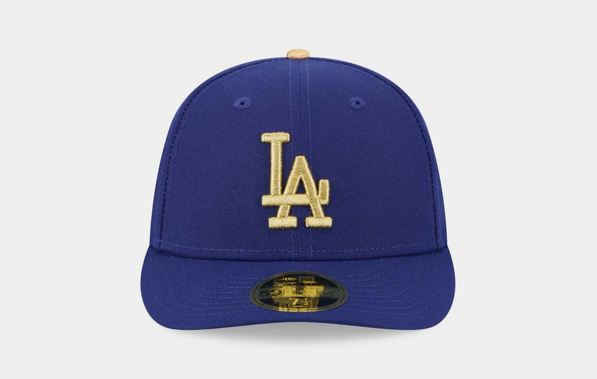 Exclusive Los Angeles Dodgers Gold Collection 59Fifty Mens Hat (Blue/Gold) — 7 — Front View