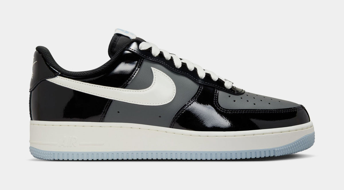 Exclusive Air Force 1 '07 Low Mens Lifestyle Shoes (Black/Sail/Armory Blue/Iron Grey) — 7 — Front View