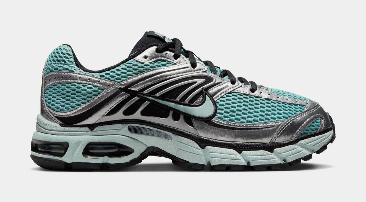 Exclusive Air Max Moto Womens Running Shoes (Cannon/Black/Metallic Silver/Green Haze) — 5 — Front View