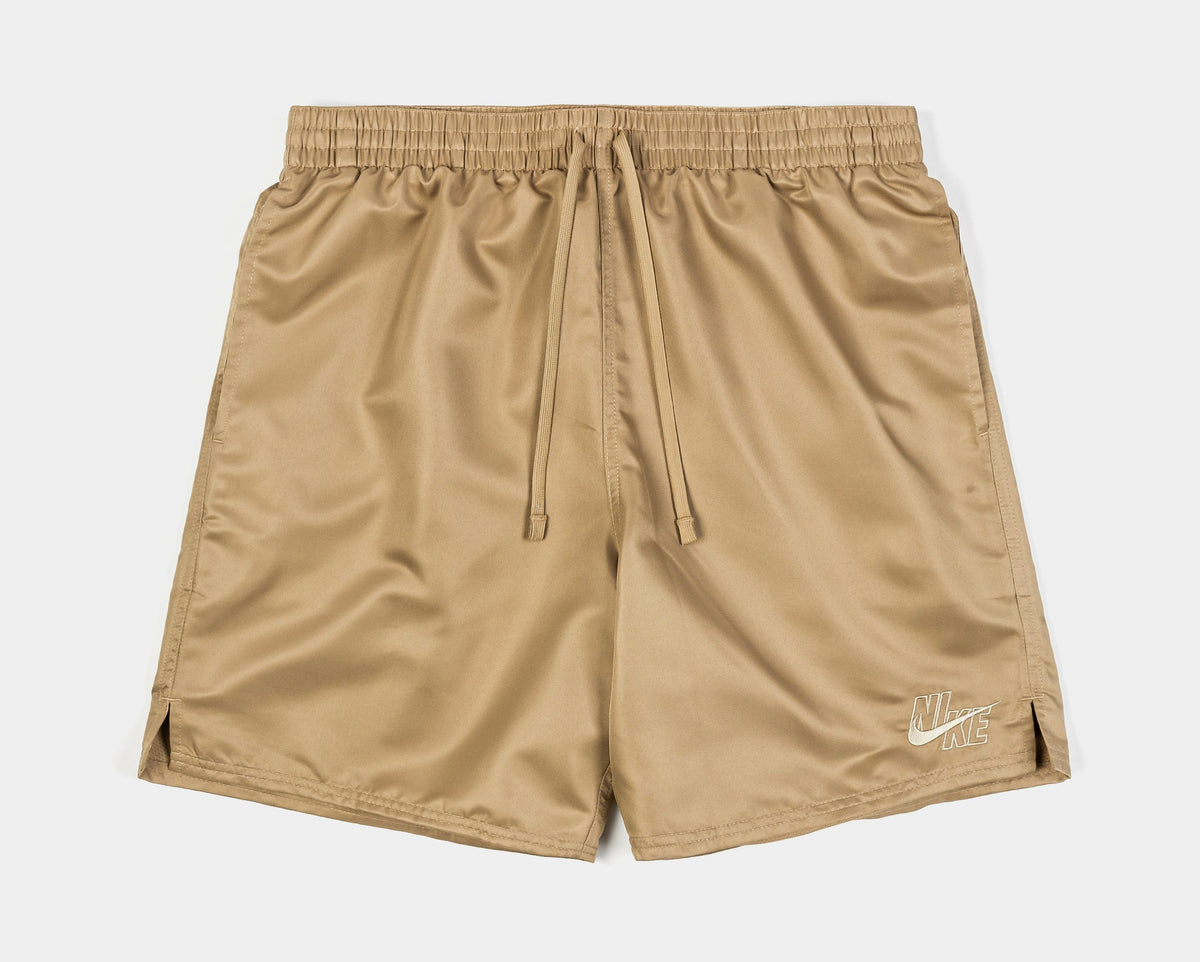 Exclusive Essential Lap 7" Volley Mens Shorts (Beige/White) — S — Front View