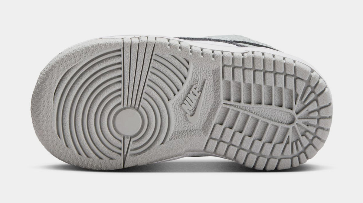 Exclusive Dunk Low Infant Toddler Lifestyle Shoes (White/White/Light Smoke Grey) — 2C — Top View
