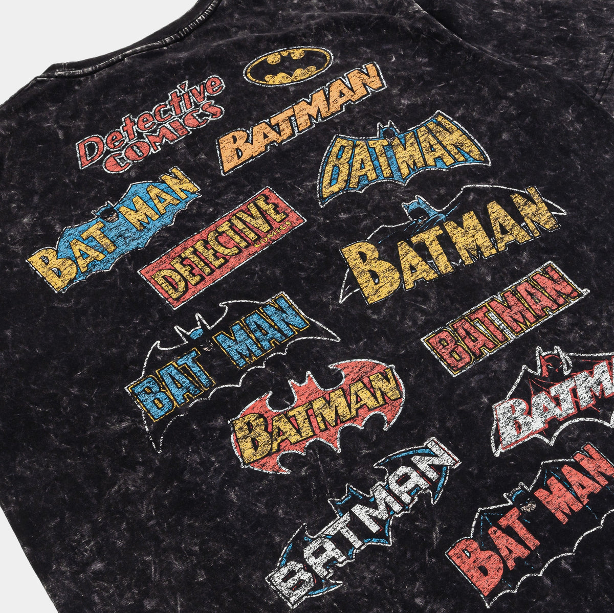 Exclusive Batman DC Golden Age Mens Short Sleeve Shirt (Black/Yellow) — S — Side View