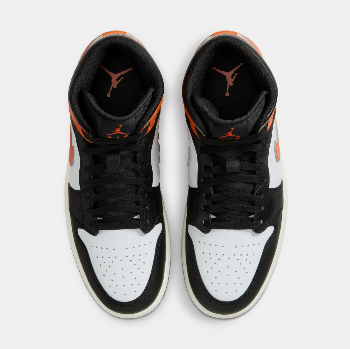 Exclusive Air Jordan 1 Mid Mens Lifestyle Shoes (Starfish/White/Sail/Black) — 7 — Side View
