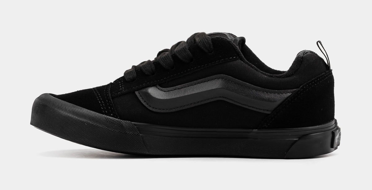 Exclusive Knu Skool Grade School Lifestyle Shoes (Black) — 3.5Y — Back View