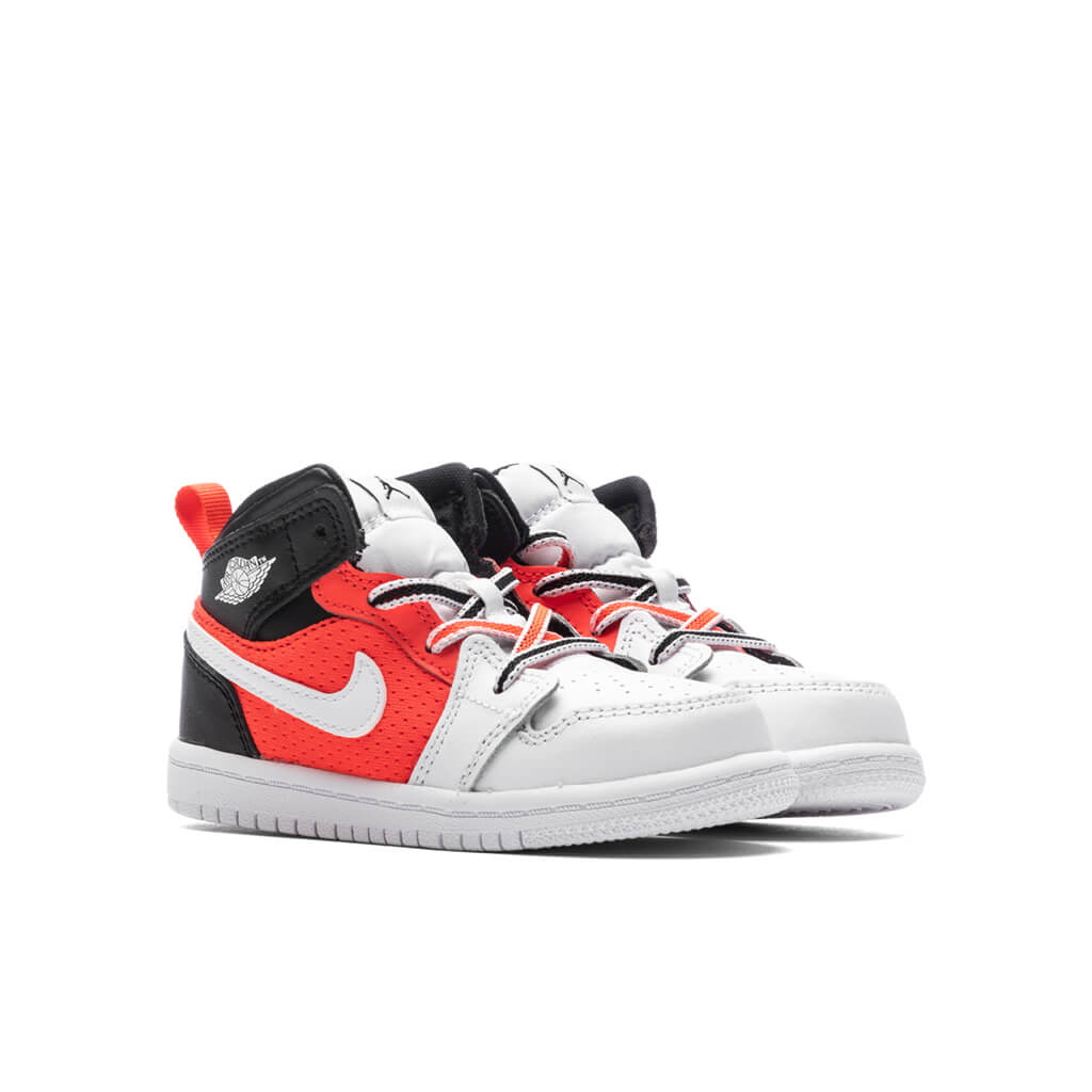 Jordan 1 Mid SE (TD) Toddler Basketball Sneakers – Black/White/Infrared – FB4419-016