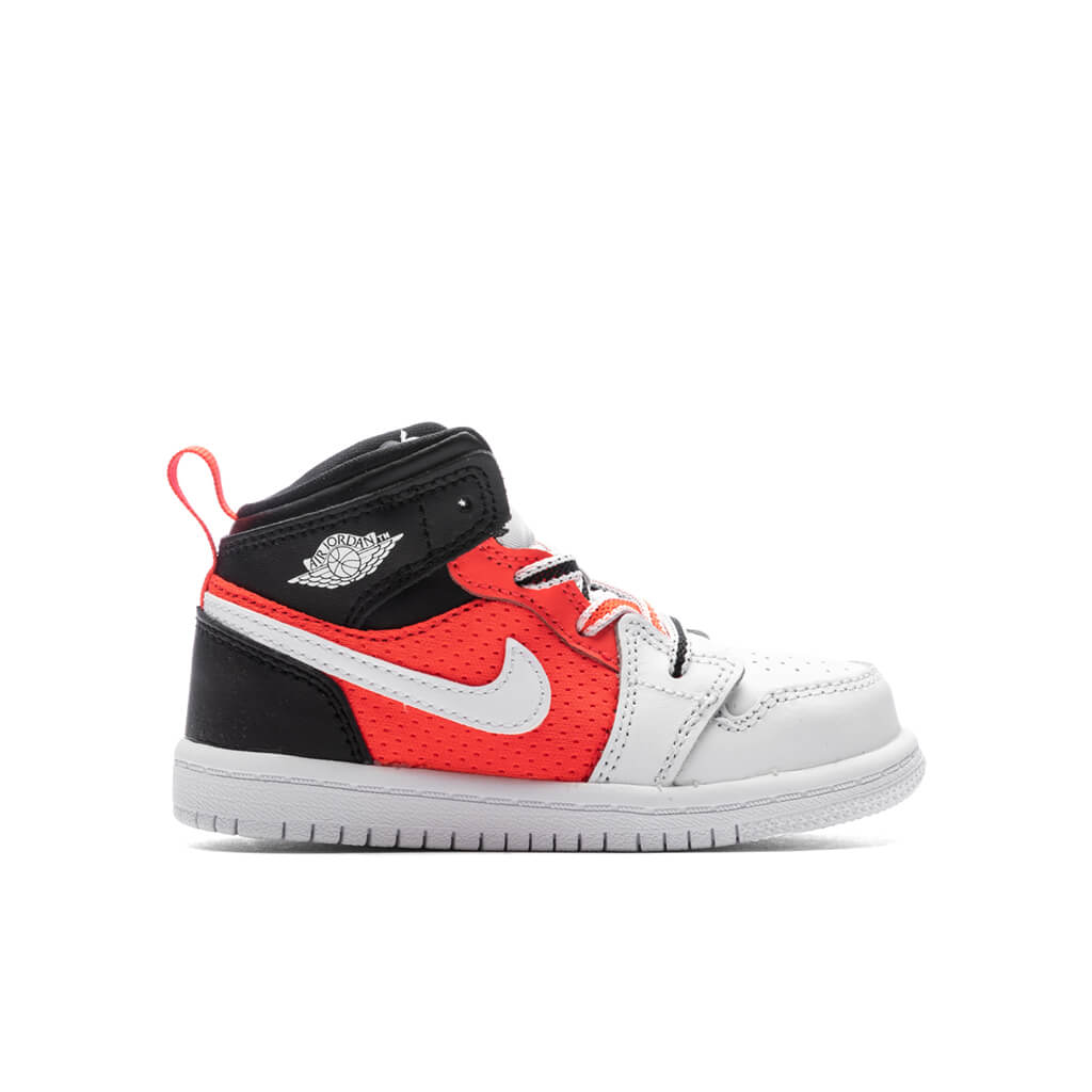 Jordan 1 Mid SE (TD) Toddler Basketball Sneakers – Black/White/Infrared – FB4419-016