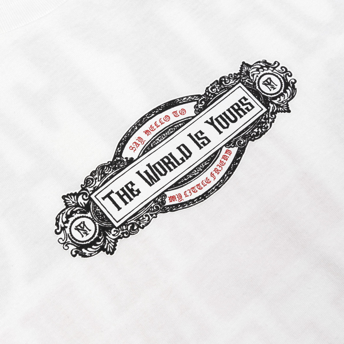 Exclusive SP x Scarface The Trophy Mens Short Sleeve Shirt (White/Red) — S — Back View
