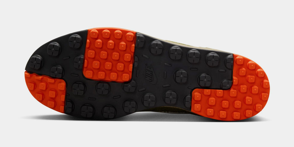 Exclusive C1TY Premium Cordura Mens Running Shoes (Rough Green/Summit White/Electro Orange) — 8 — Top View