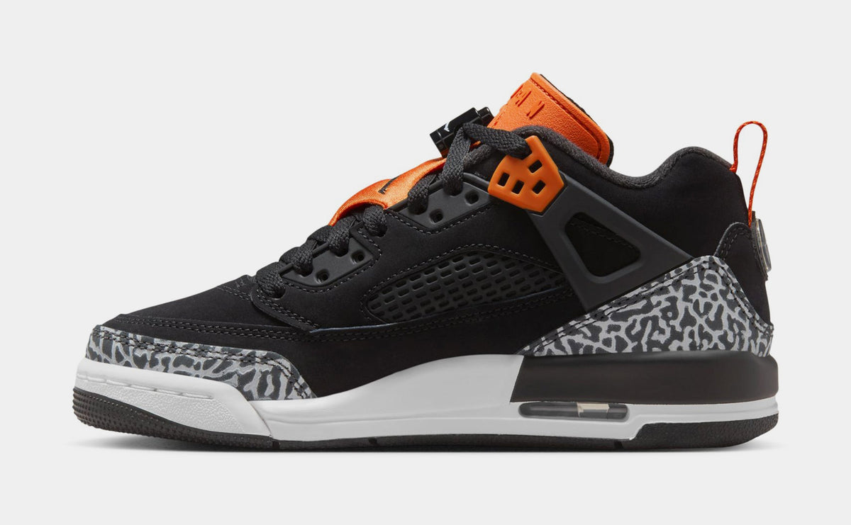 Exclusive Spizike Low Grade School Lifestyle Shoes (Black/Starfish/White/Black) — 3.5Y — Back View