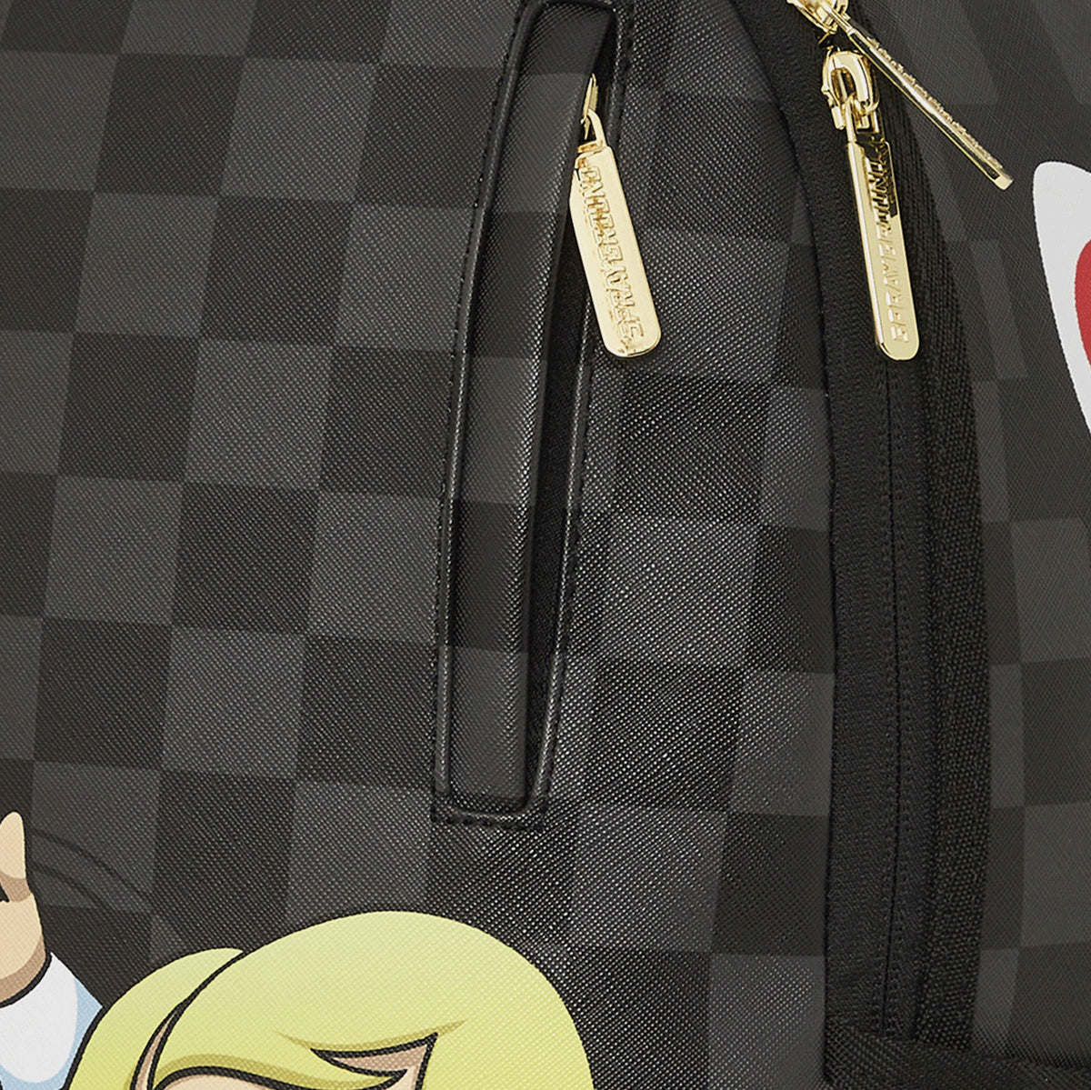 Exclusive Richie Rich And Dog Money Reveal DLXSV Mens Backpack (Black/Green) — OS — Top View