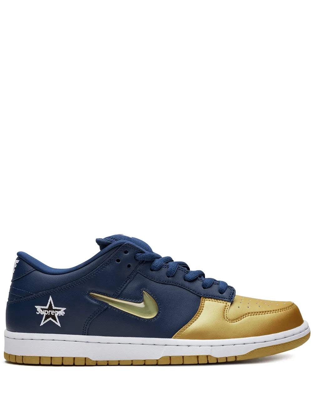 Supreme Sb Dunk Low Jewel Swoosh Gold/Navy