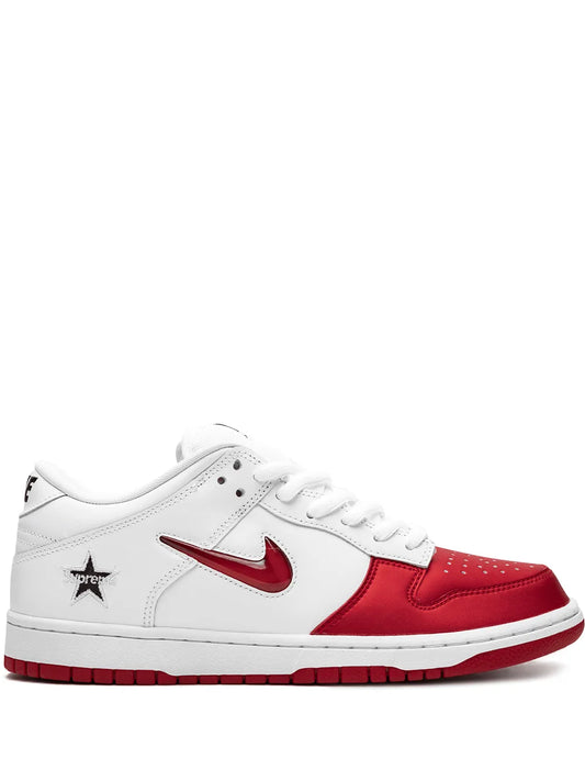 Supreme Sb Dunk Low Jewel Swoosh Red/White