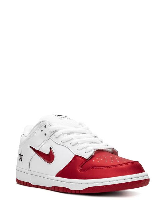 Supreme Sb Dunk Low Jewel Swoosh Red/White