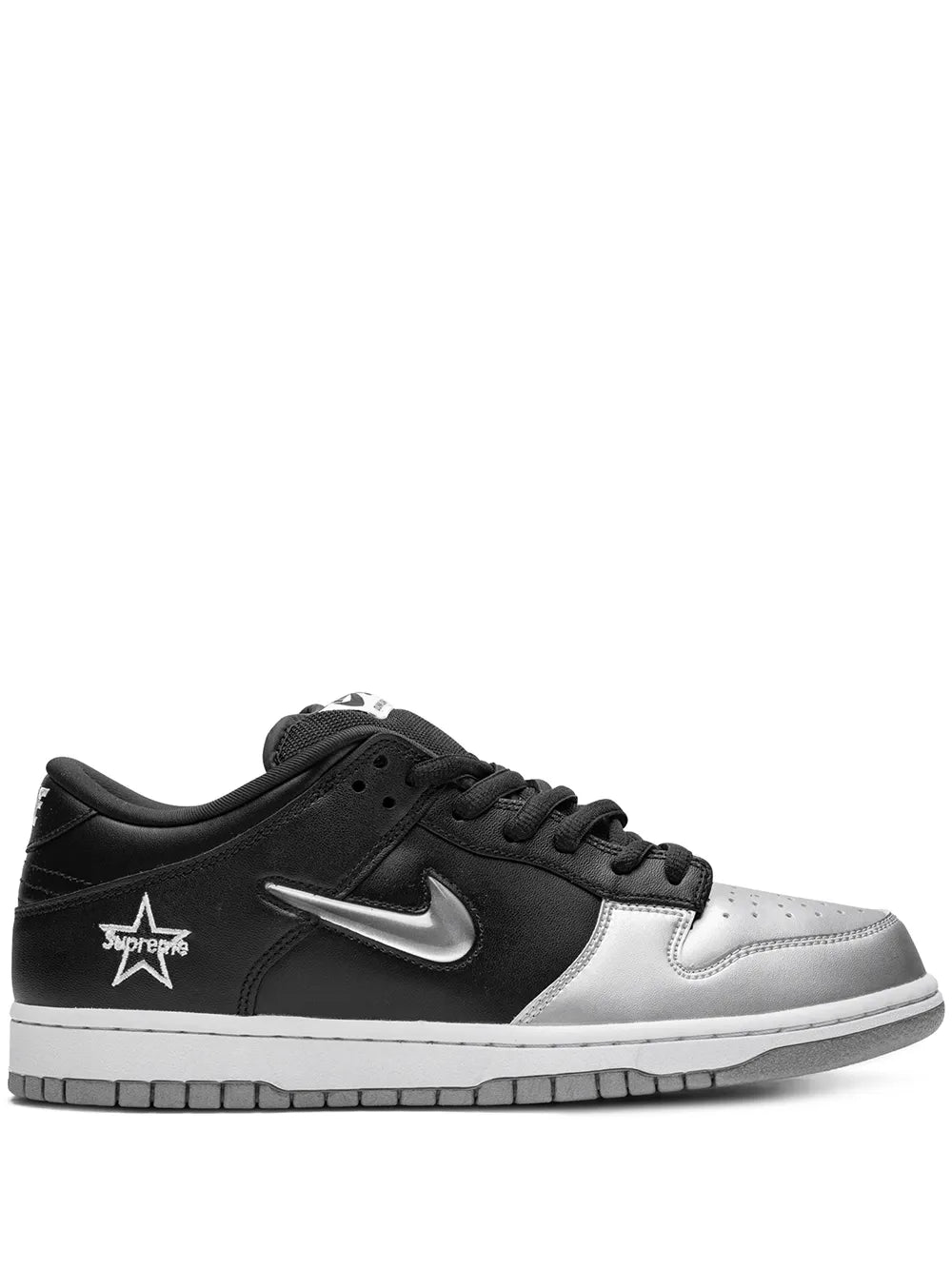 Supreme Sb Dunk Low Og Qs Jewel Swoosh Silver/Black