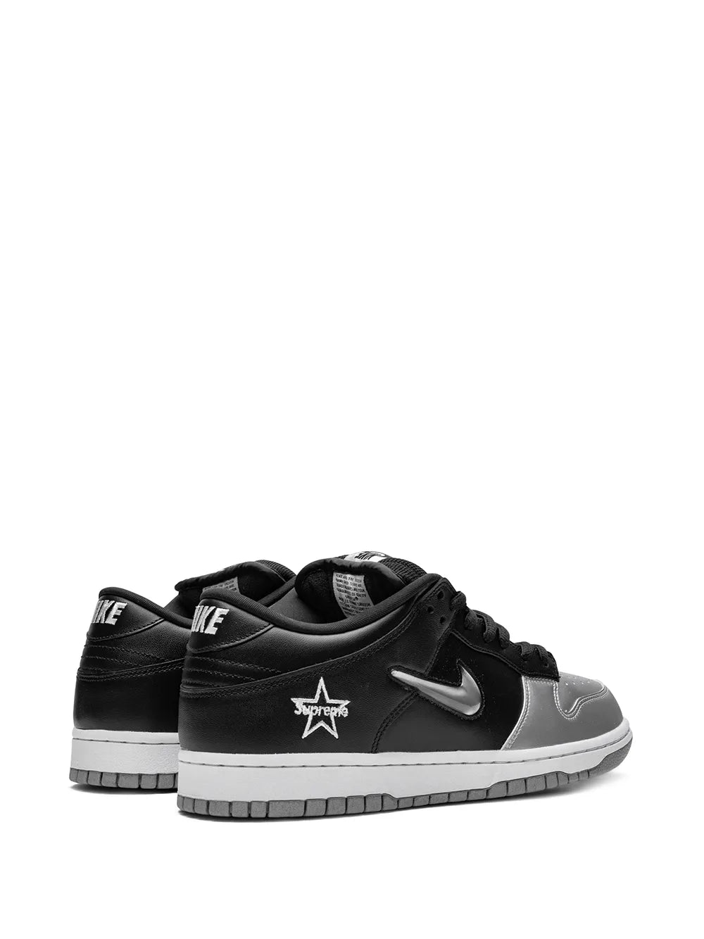 Supreme Sb Dunk Low Og Qs Jewel Swoosh Silver/Black