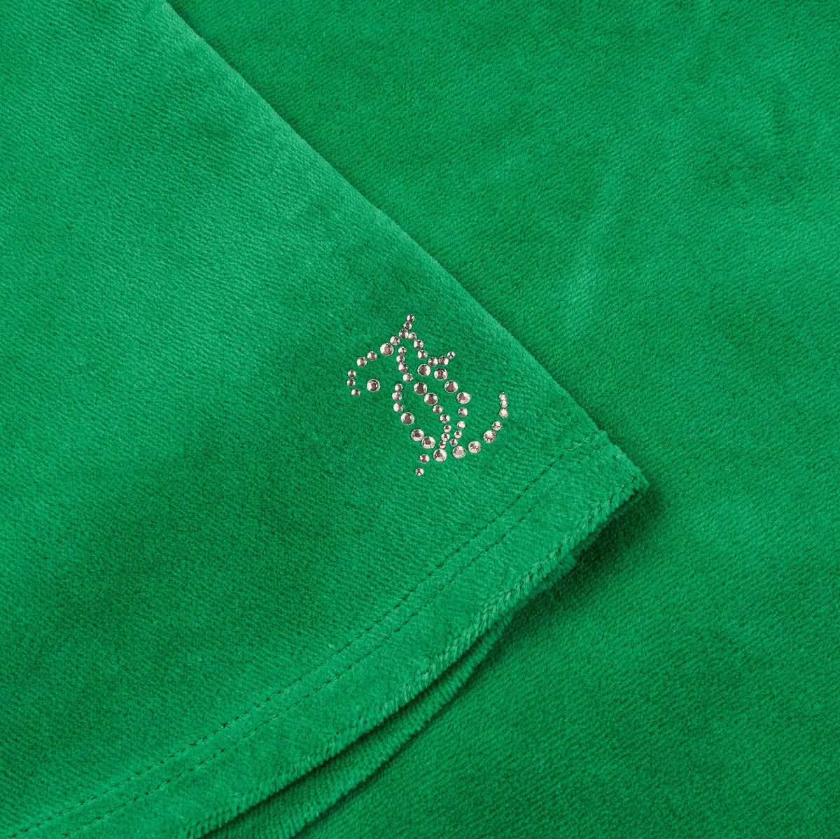 Exclusive Hotfix Velour Skater Womens Skirt (Green) — XS — Back View