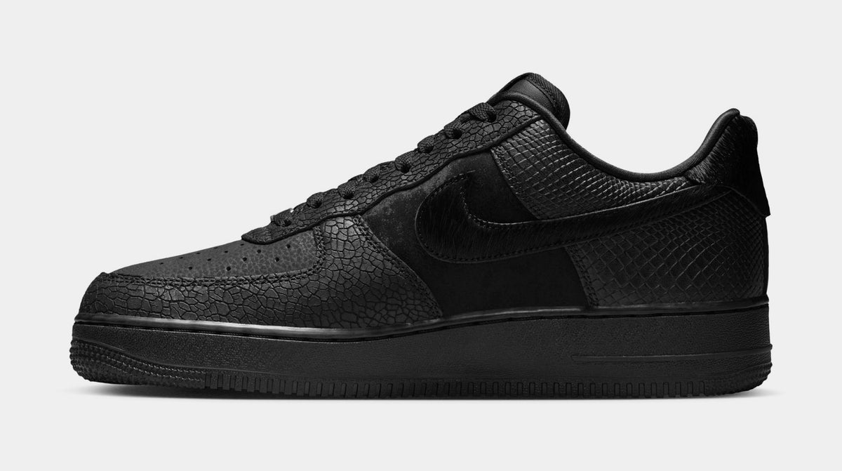 Exclusive Air Force 1 Low LX Mens Lifestyle Shoes (Black/Black) — 6 — Back View