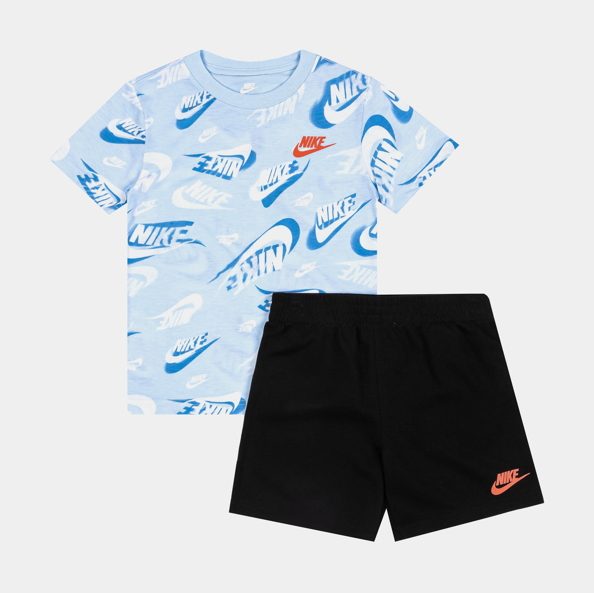 Exclusive NSW On The Move All Over Print Short Infant Toddler Set (Blue/Black) — 2T — Front View