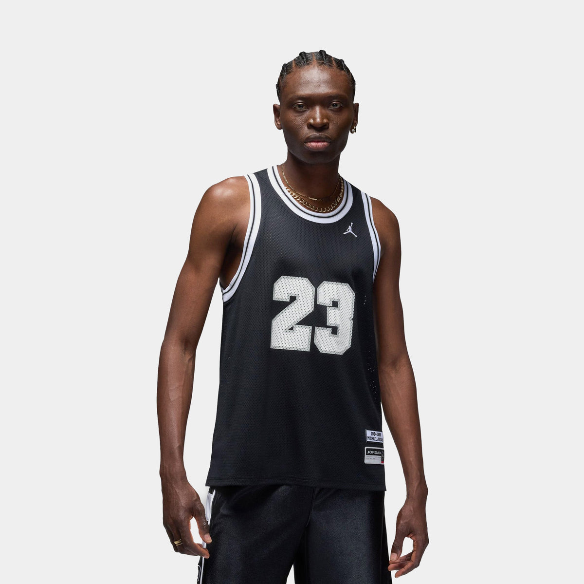 Exclusive Summer Essentials Mens Jersey (Black/White) — XS — Front View