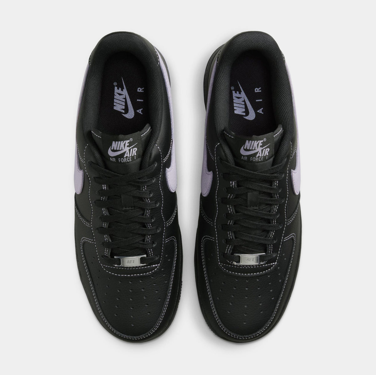 Exclusive Air Force 1 '07 LV8 Mens Lifestyle Shoes (Black/Hydrangeas) — 6 — Side View