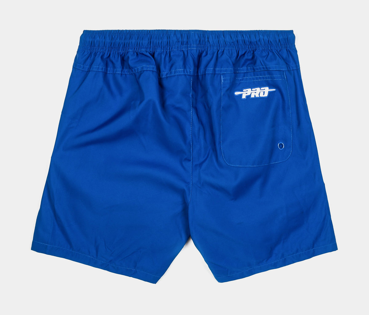 Exclusive Texas Rangers Team Badge Woven Mens Shorts (White/Blue) — S — Side View
