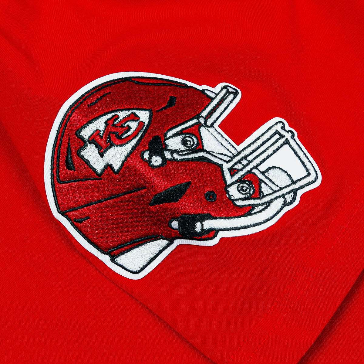 Exclusive Kansas City Chief Mens Short Sleeve Shirt (Red/Yellow) — S — Back View