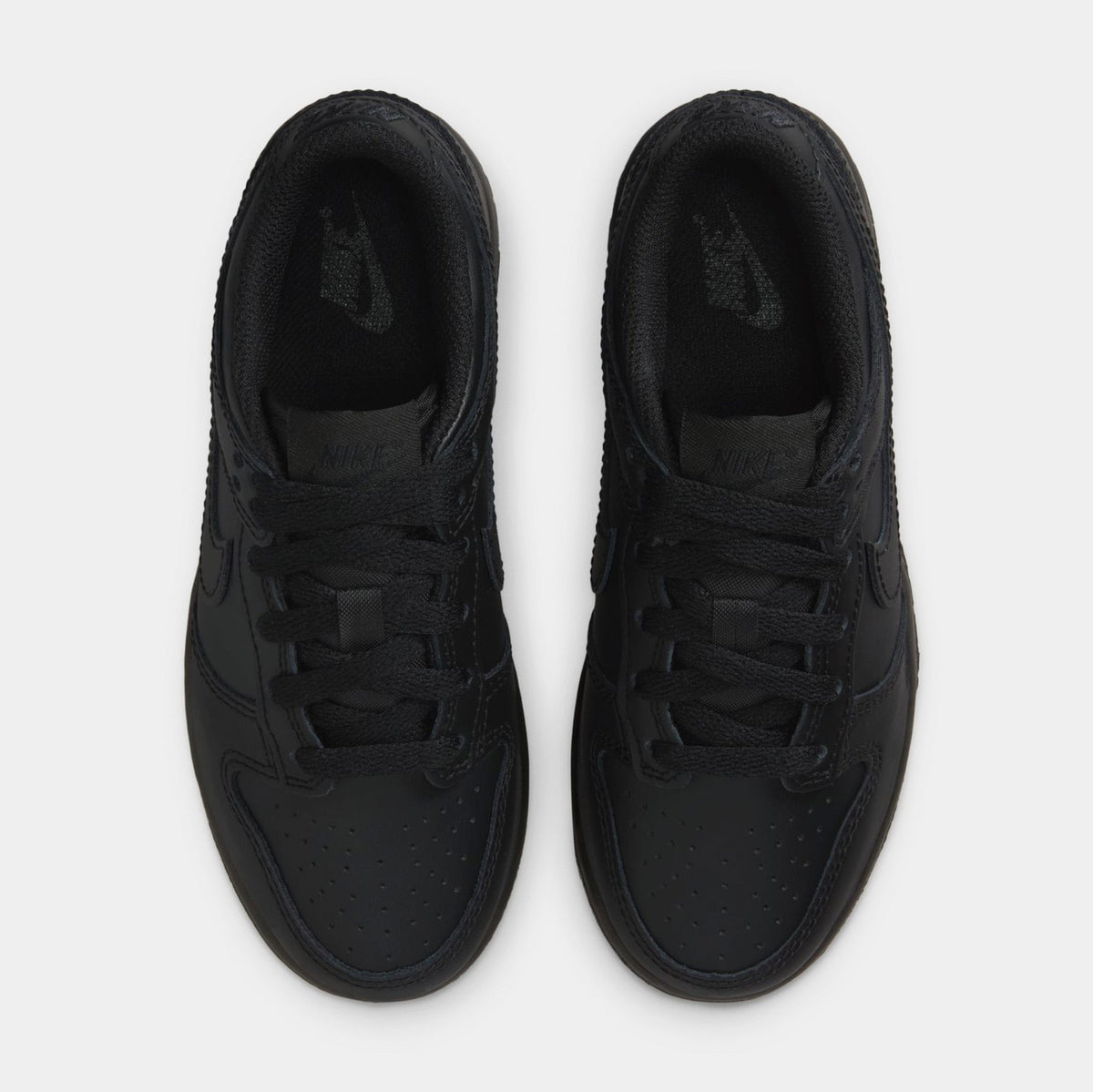 Exclusive Dunk Low Preschool Lifestyle Shoes (Triple Black) — 10.5C — Side View