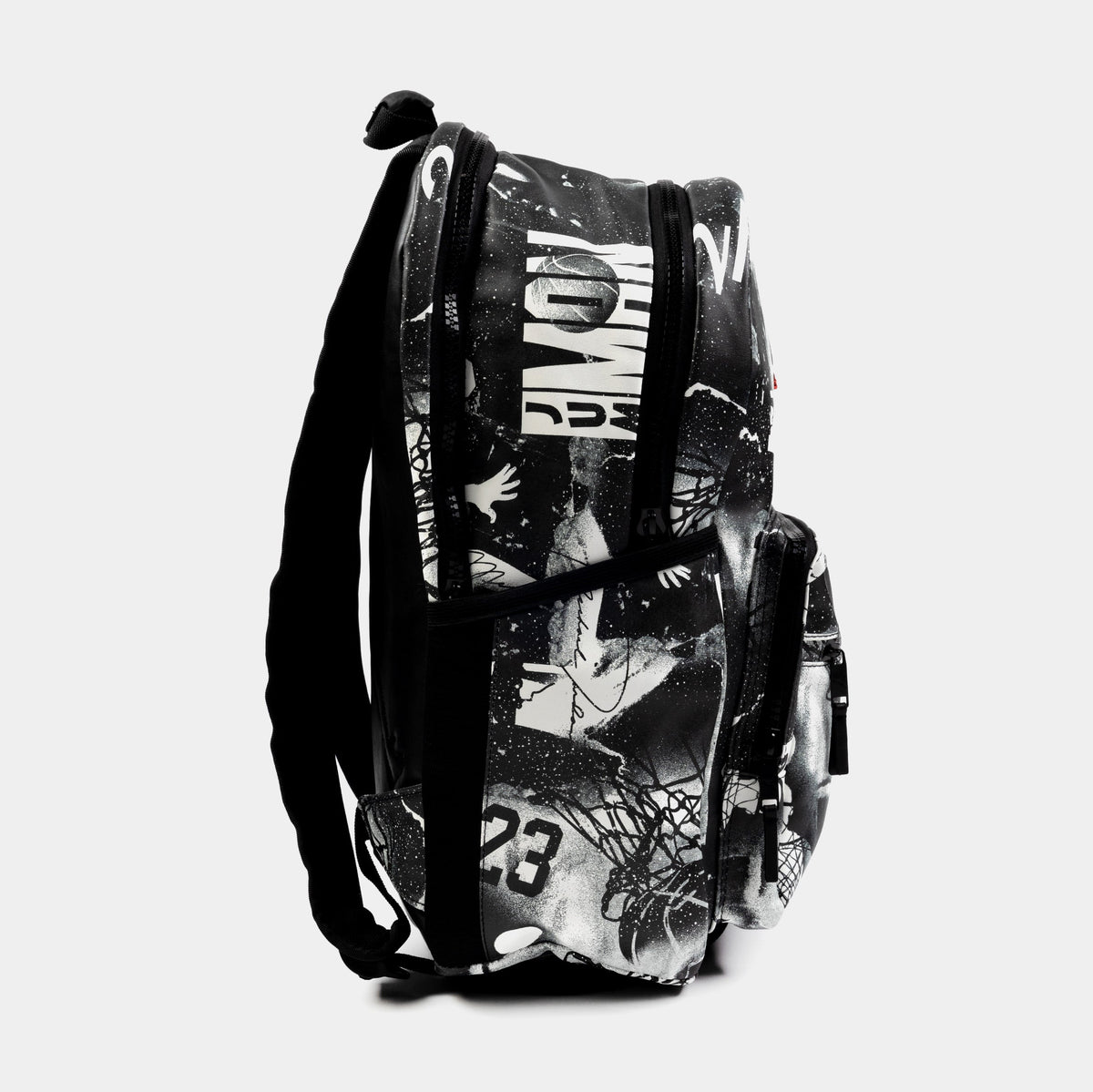 Exclusive Borough GFX Grade School Backpack (Black/White) — OS — Back View