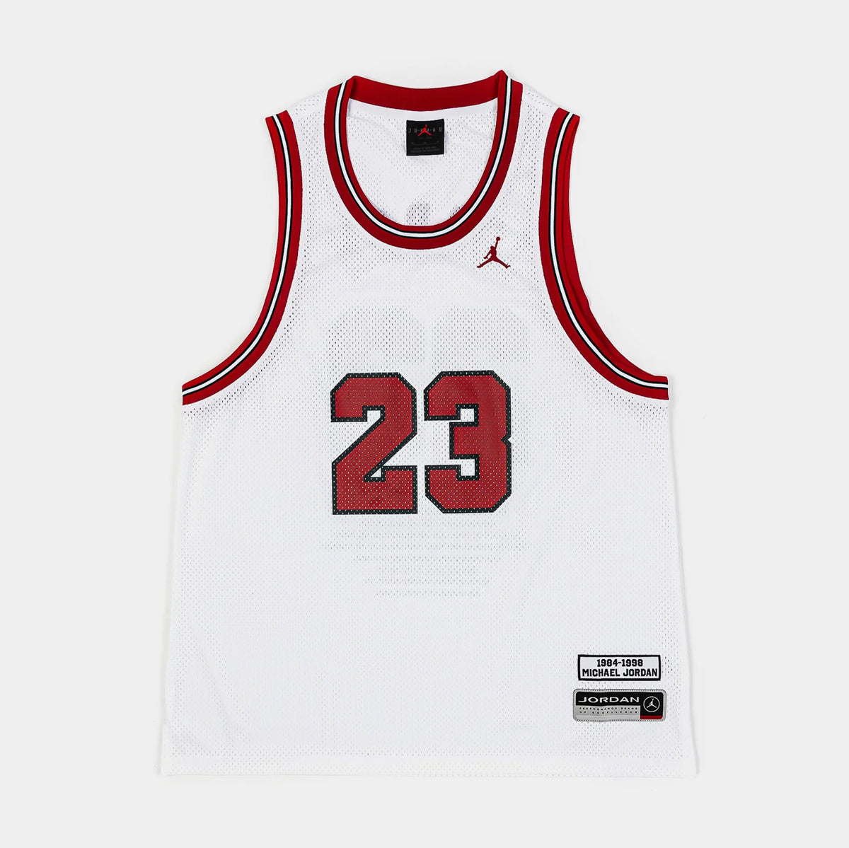 Exclusive JDN 23 Essentials Mens Jersey (White/Red) — XS — Front View