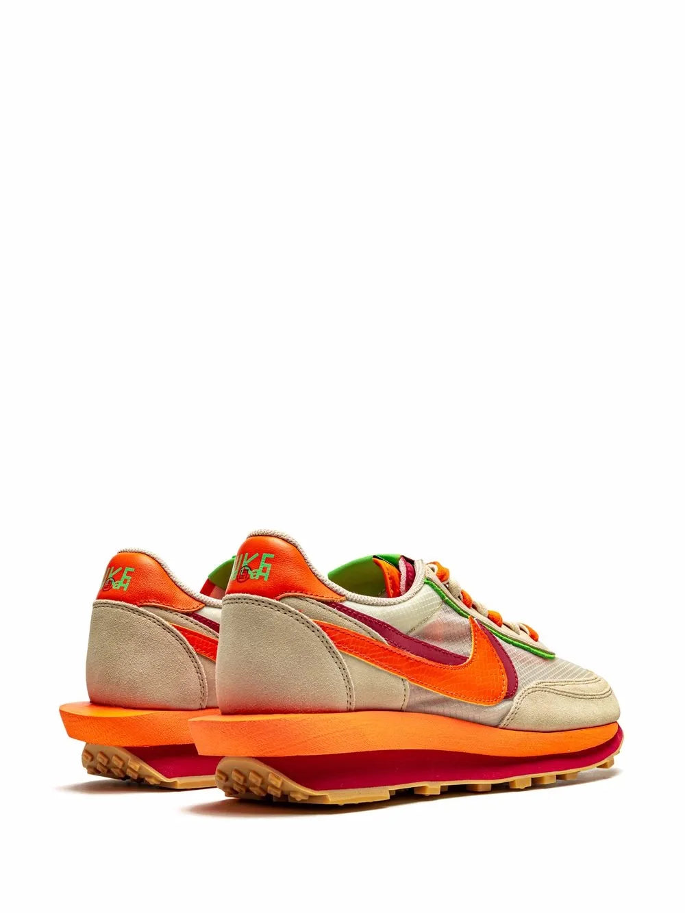 Sacai X Clot Ldwaffle Net Orange Blaze