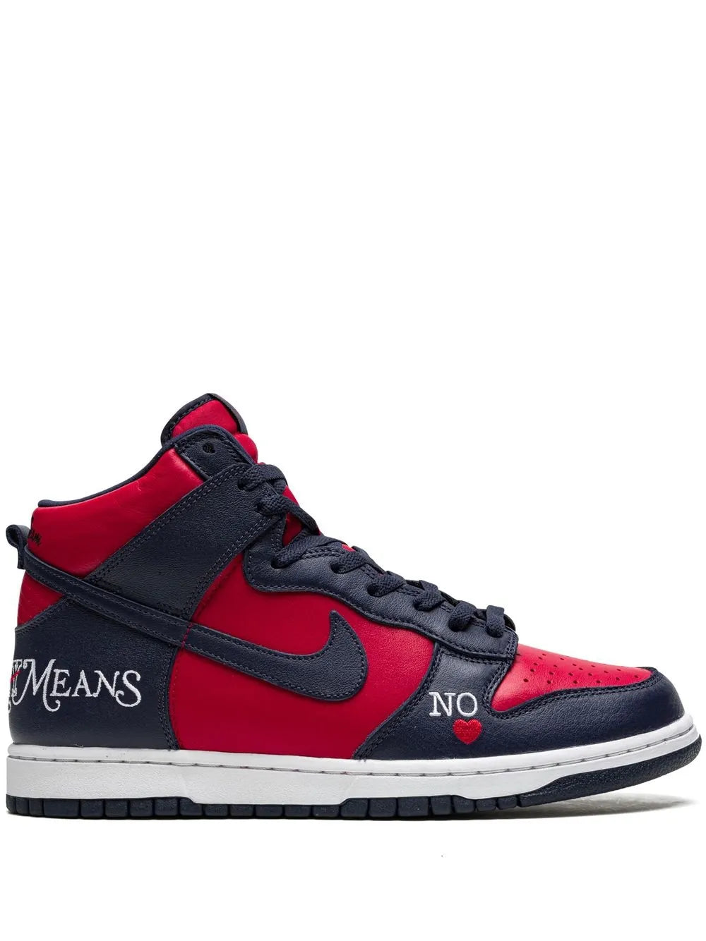 Supreme Sb Dunk High By Any Means Navy/Red