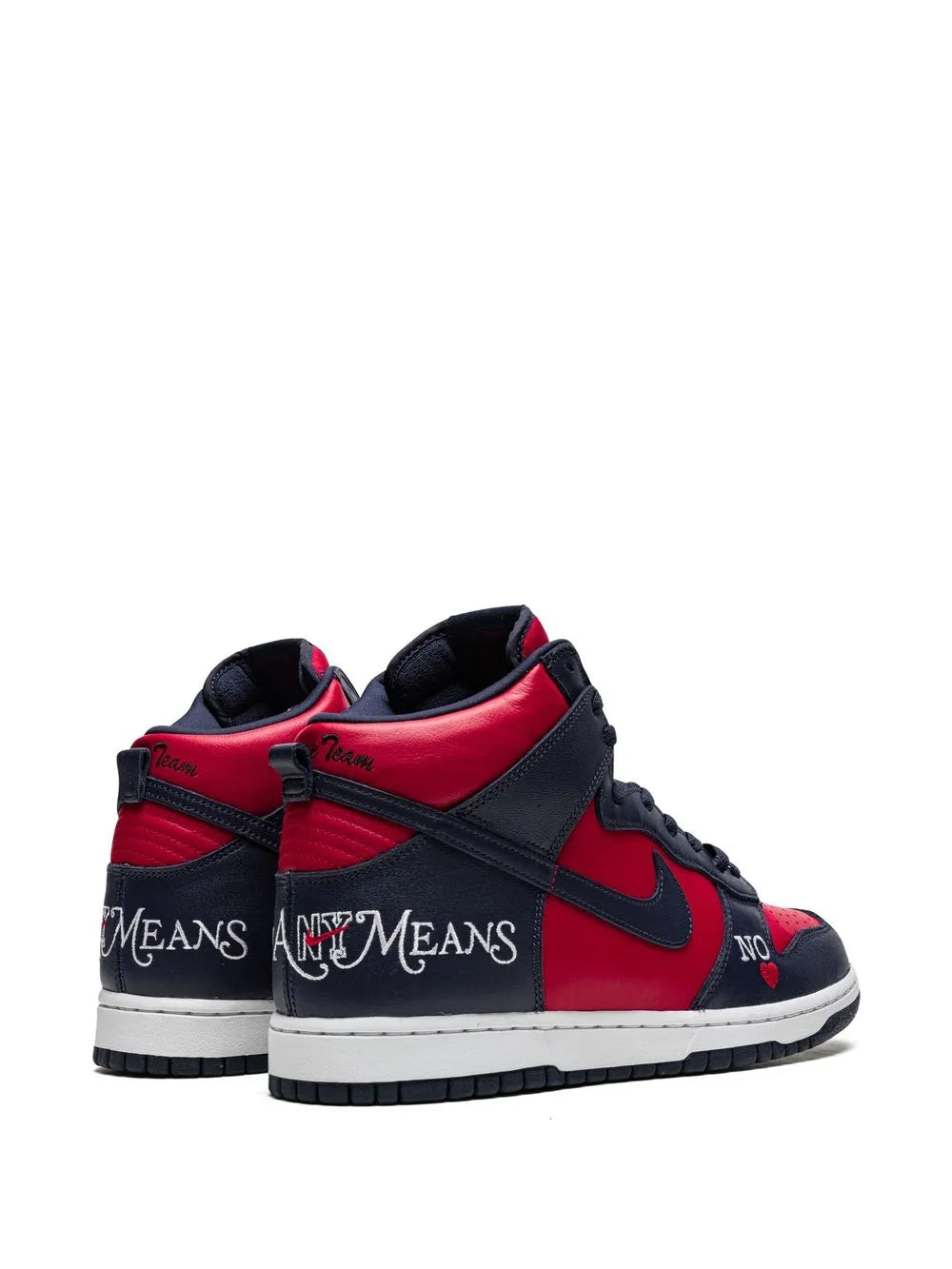 Supreme Sb Dunk High By Any Means Navy/Red