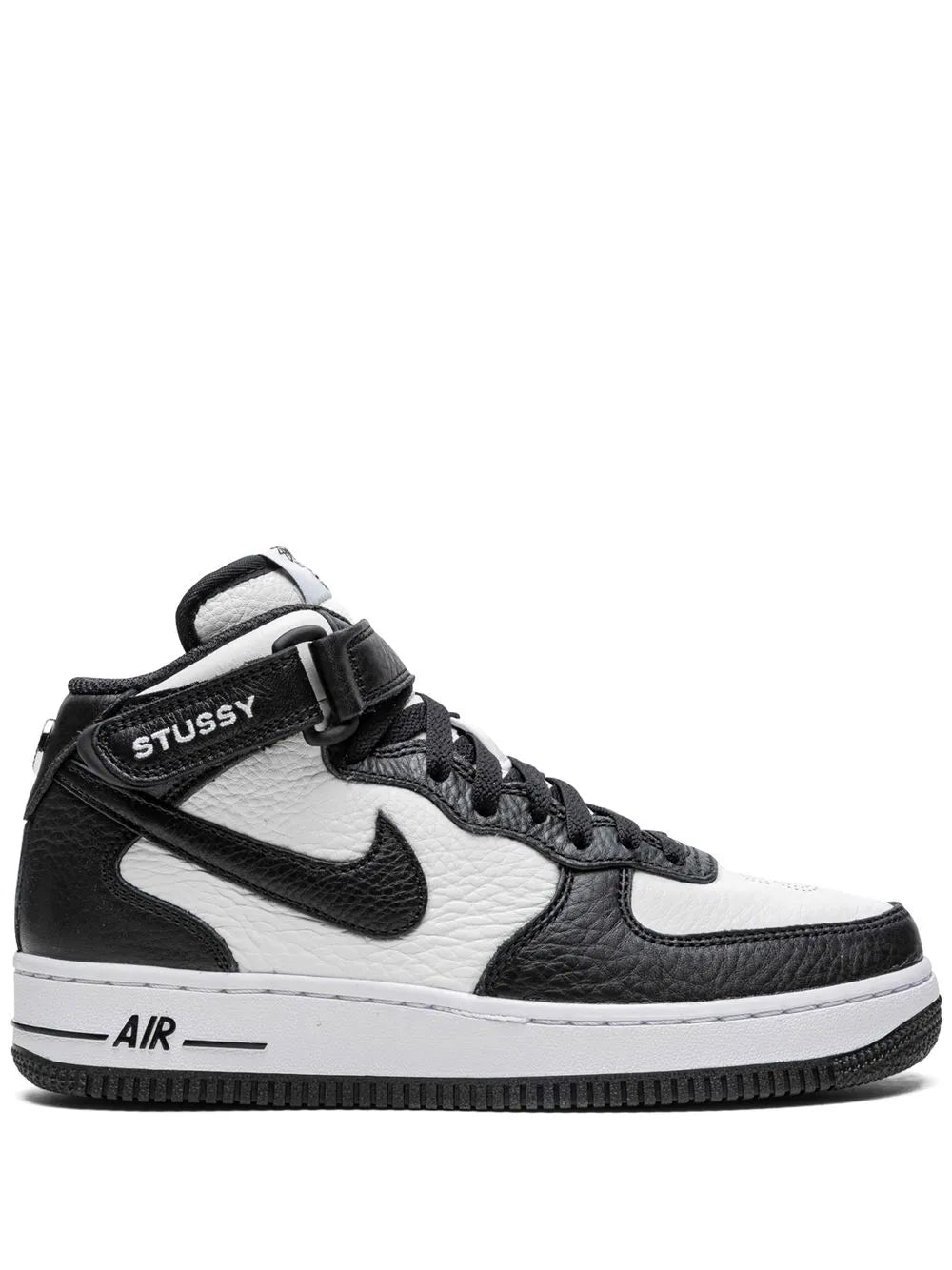 St?sy Air Force 1 Mid Light Bone Black