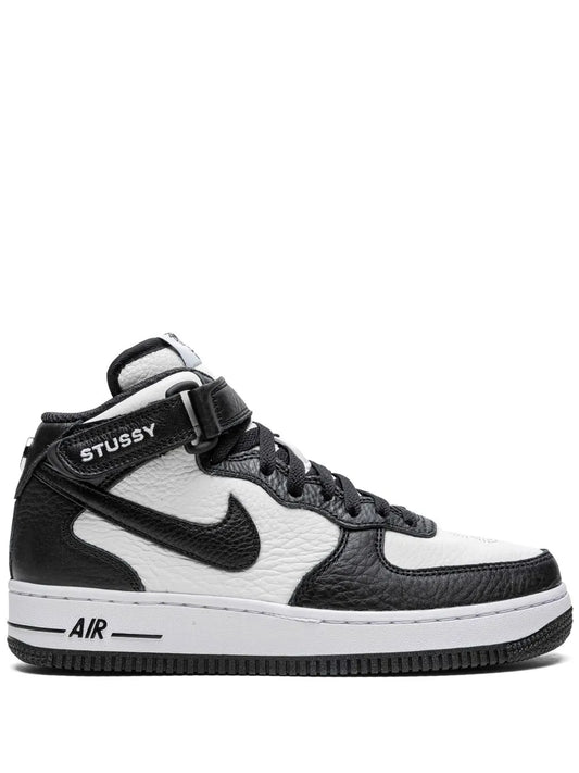 St?sy Air Force 1 Mid Light Bone Black