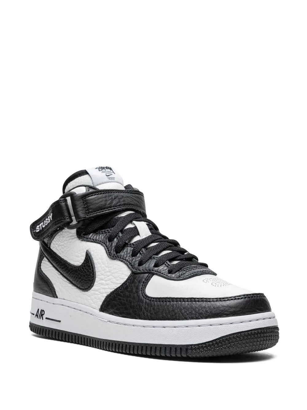 St?sy Air Force 1 Mid Light Bone Black