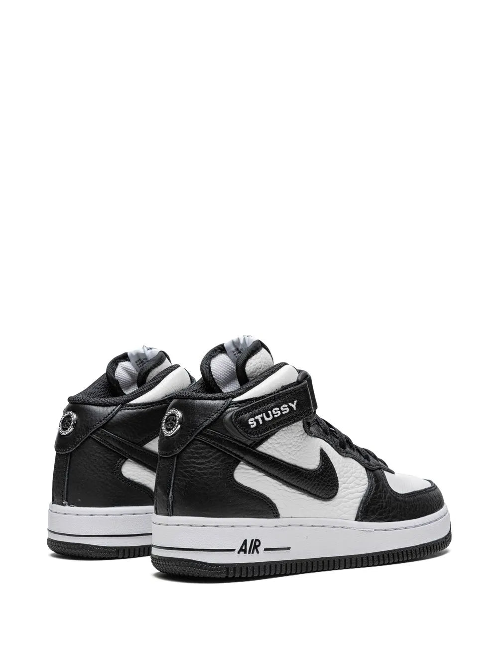 St?sy Air Force 1 Mid Light Bone Black