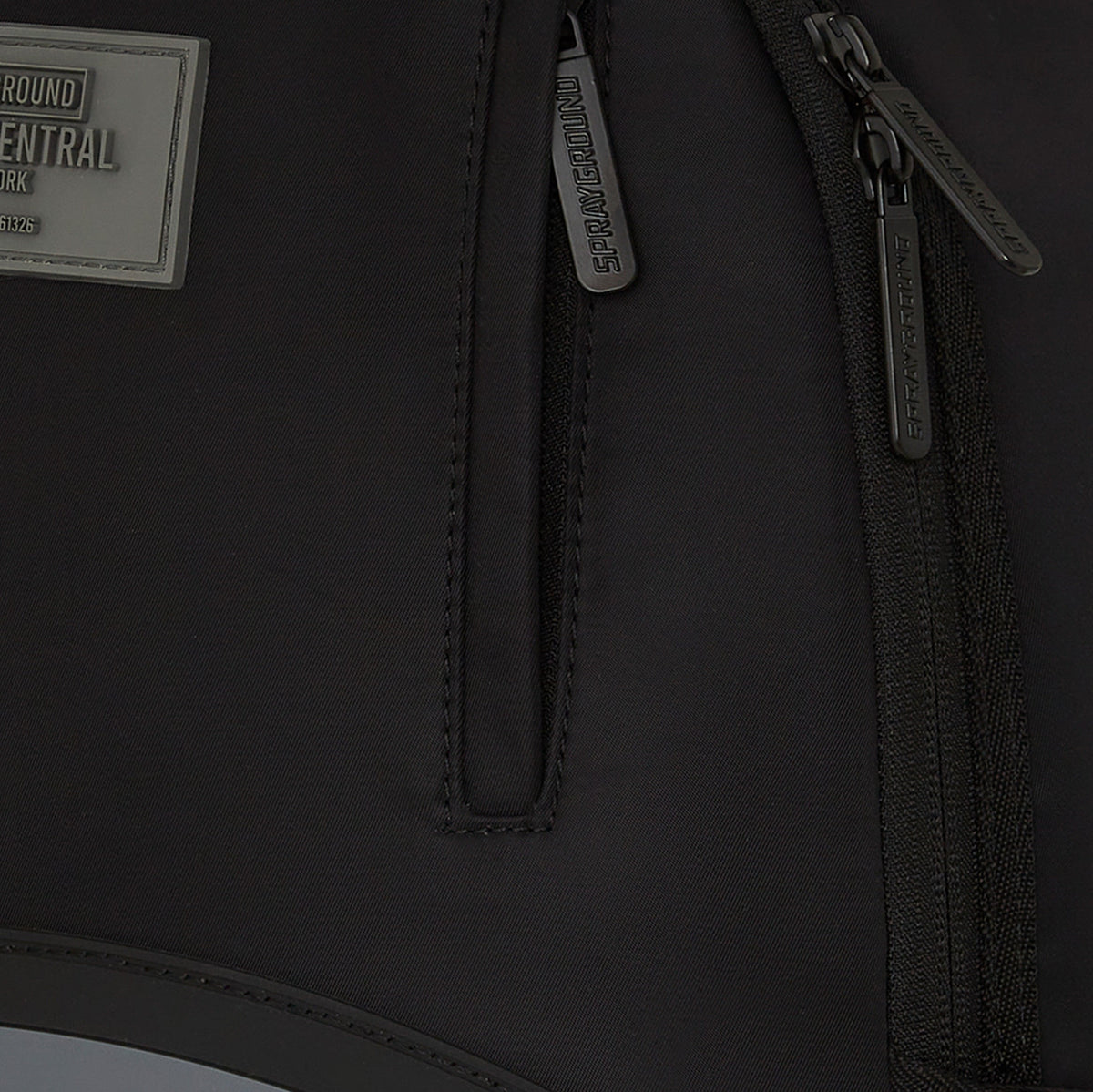 Exclusive Shark Central Nylon Mens Backpack (Black/Grey/Black) — OS — Top View