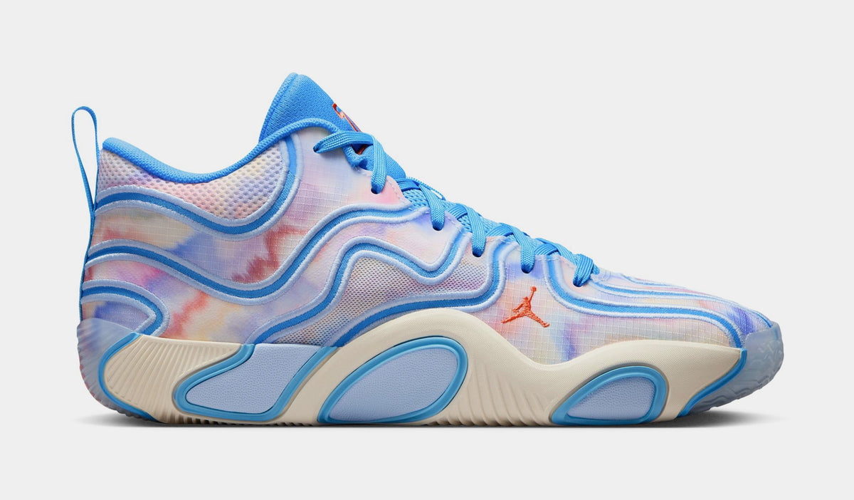 Exclusive Tatum 3 Tie Dye Mens Lifestyle Shoes (University Blue/Camellia/Pale Ivory) — 4 — Front View