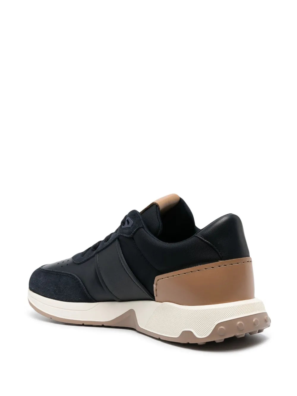 Leather-Trimmed Low-Top