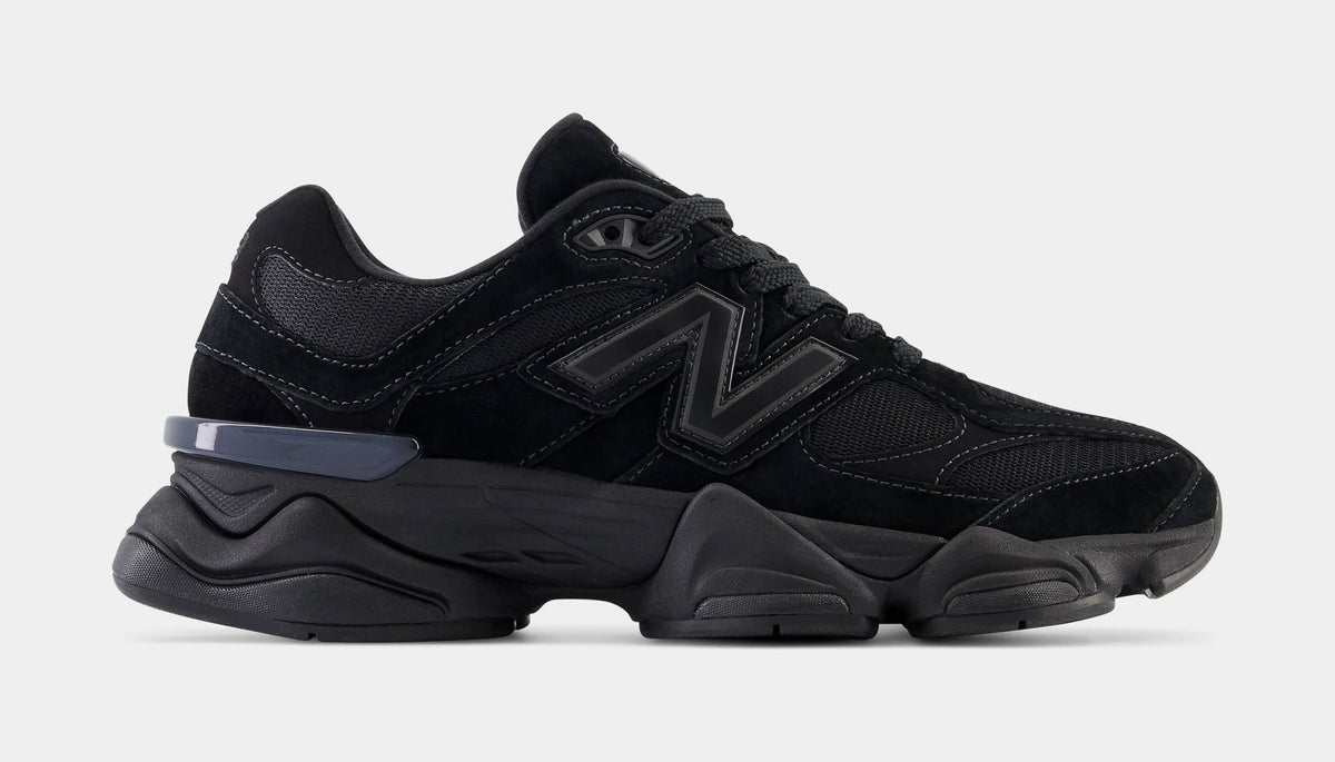 Exclusive 9060 Mens Lifestyle Shoes (Triple Black) — 4 — Front View