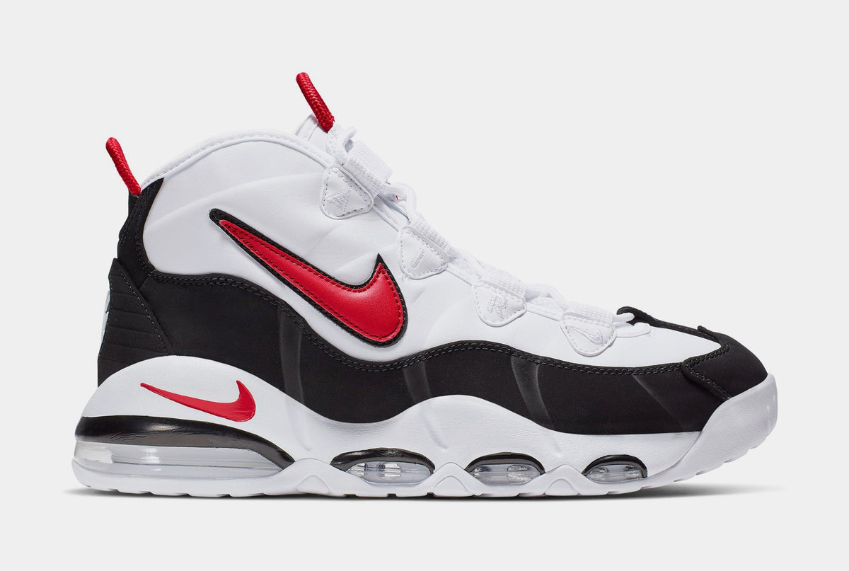 Exclusive Air Max Uptempo 95 Mens Lifestyle Shoes (White/University Red/Black) Final Sale — 6 — Front View