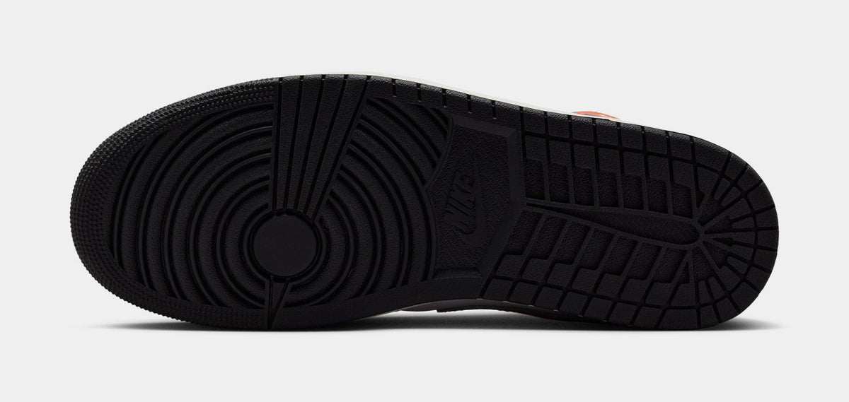 Exclusive Air Jordan 1 Mid Mens Lifestyle Shoes (Starfish/White/Sail/Black) — 7 — Top View