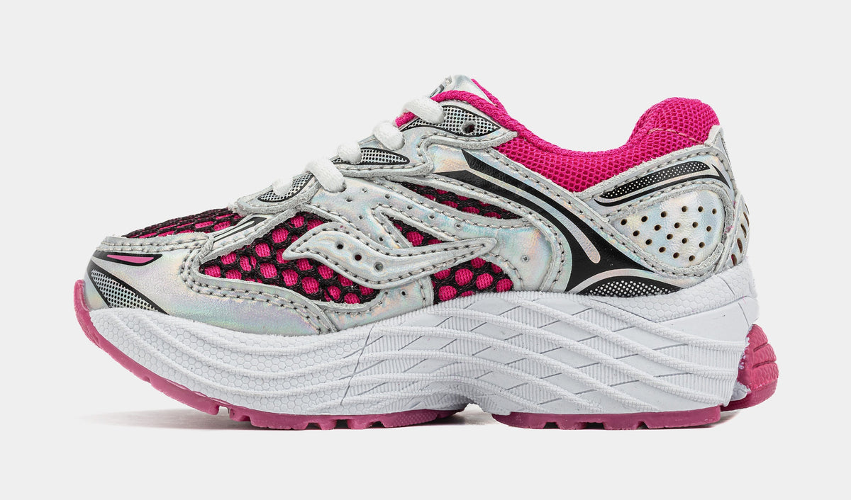 Exclusive Omni 9 Infant Toddler Lifestyle Shoes (Pink/White) — 4C — Back View