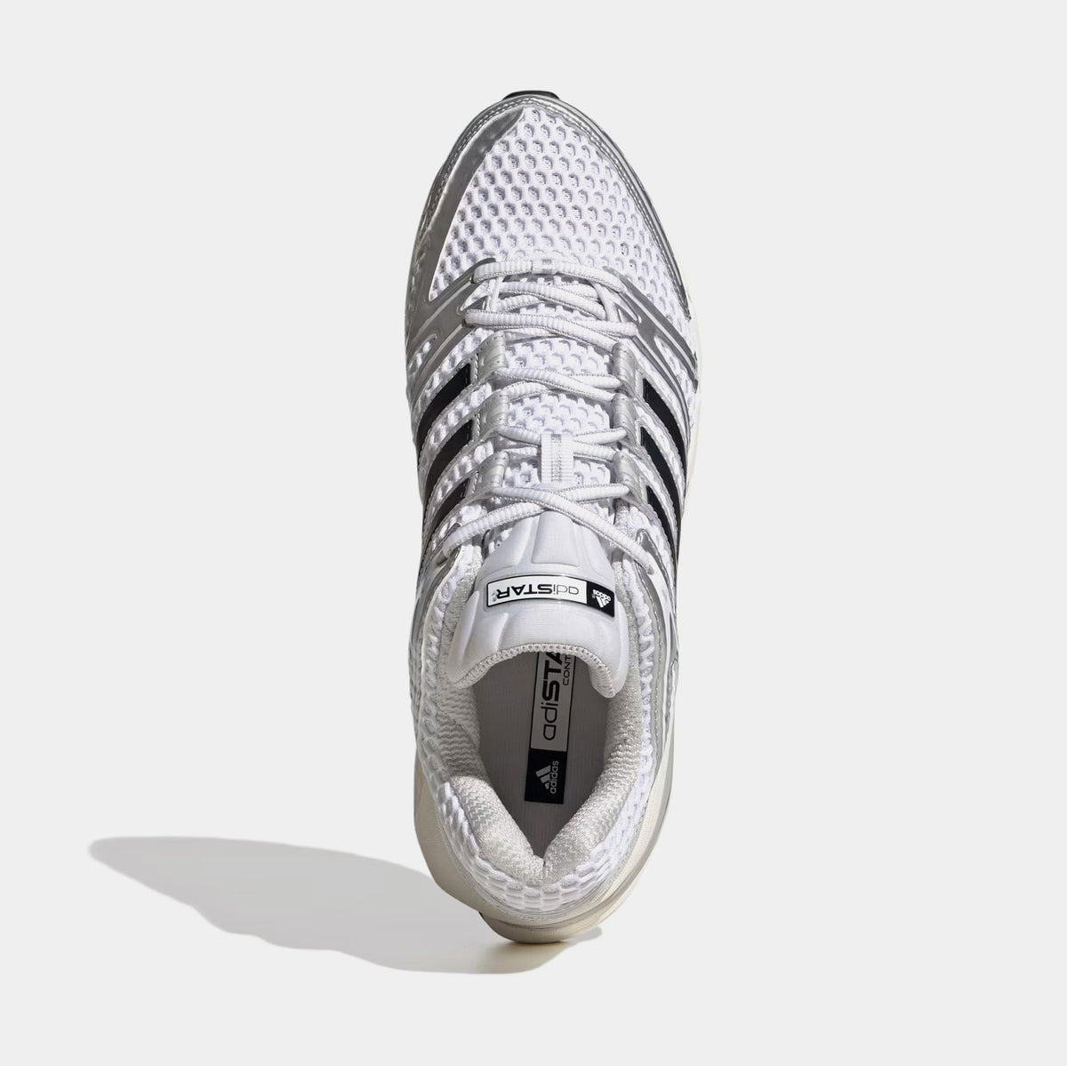 Exclusive Adistar Control 5 Mens Running Shoes (Silver Metallic/Grey One/Core Black) — 4 — Side View