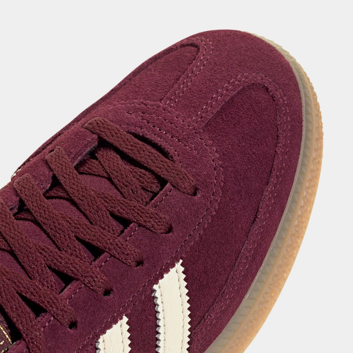 Exclusive Handball Spezial Womens Lifestyle Shoes (Maroon/Cream White/Gold Metallic) — 5 — Back View