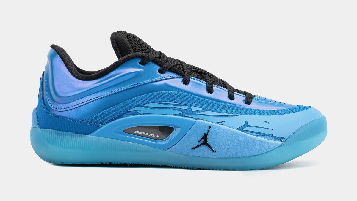 Exclusive Zion 4 Iridescence Mens Basketball Shoes (Light Photo Blue/Coast/Black/Blue Gaze) — 8 — Front View