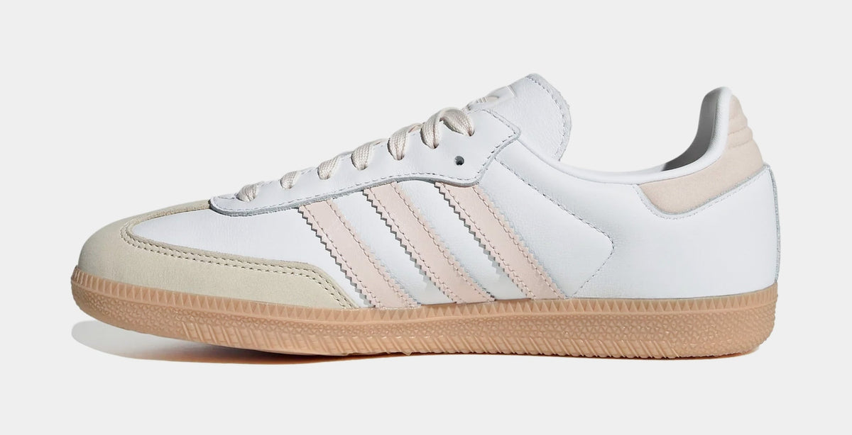 Exclusive Samba OG Womens Lifestyle Shoes (White/Pink/Gum) — 5 — Back View