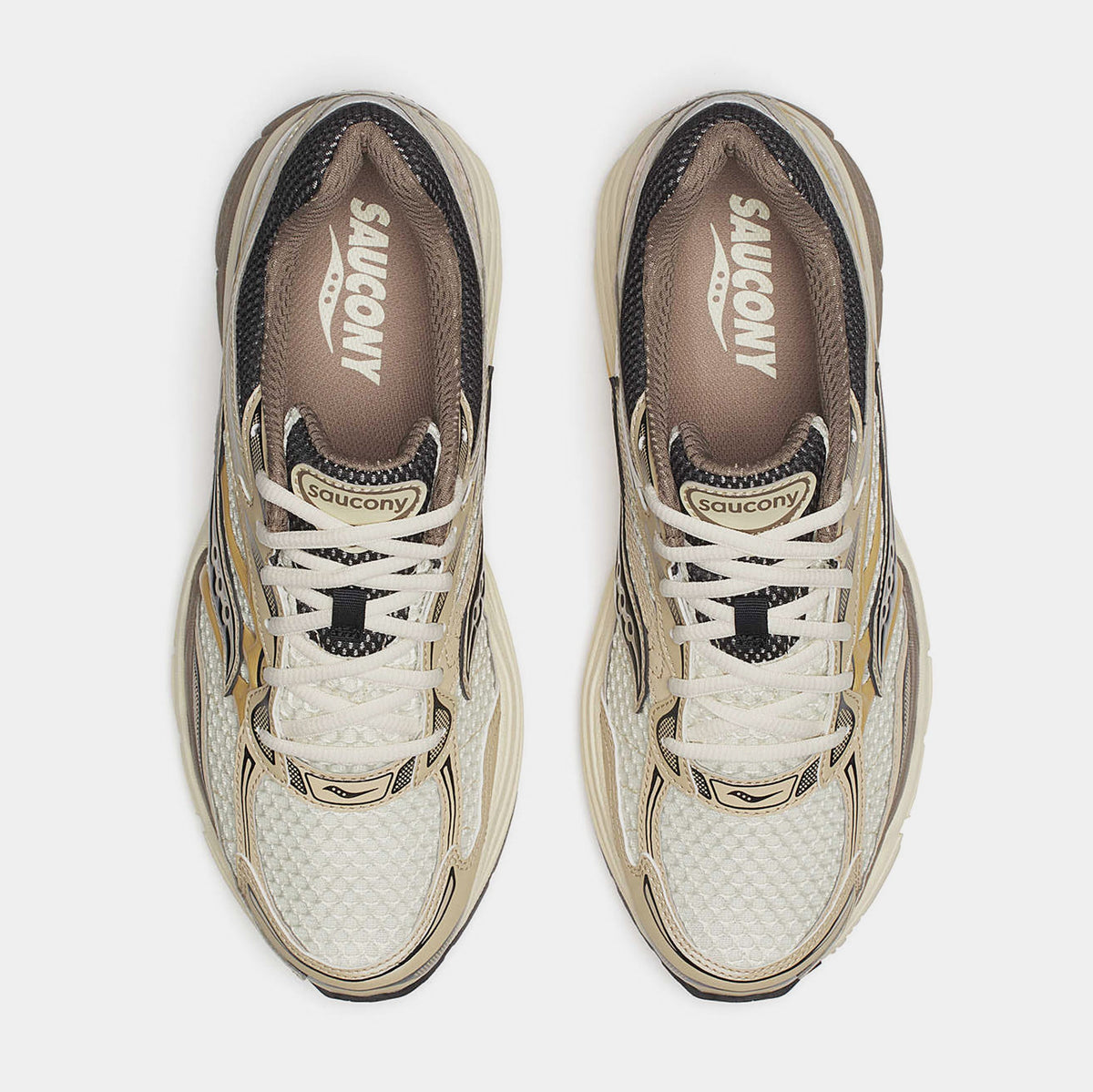 Exclusive ProGrid Omni 9 Mens Running Shoes (Gold/Beige) — 5 — Side View