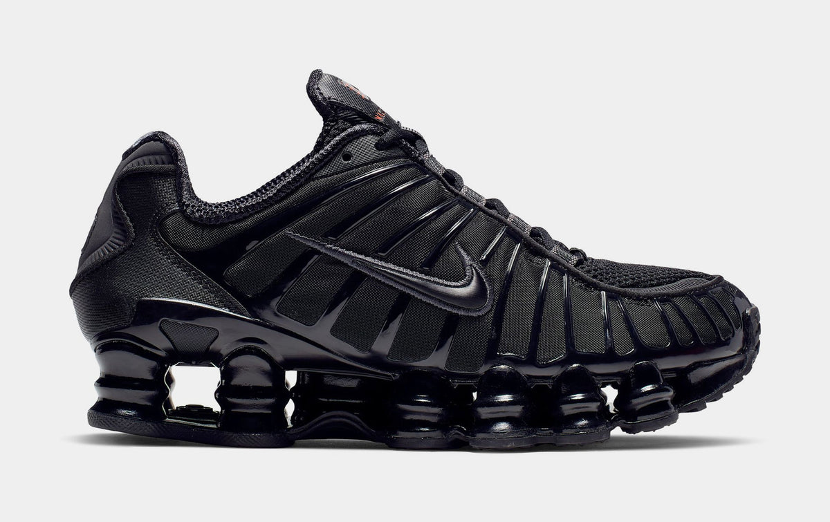 Exclusive Shox TL Womens Running Shoes (Black/Black) — 5 — Front View